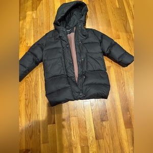 Girls Zara Black Puffer Coat Size 9 (Kids)